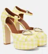Malone Souliers 130mm Camille Platforms In Yellow/yellow