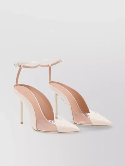 Malone Souliers Clear Pointed Toe Pumps In Nude