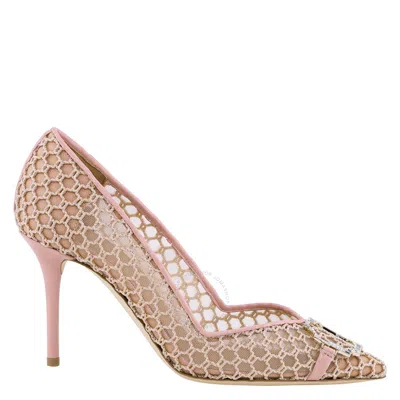 Malone Souliers Collina 85 Mesh Pumps In Neutral