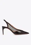 Malone Souliers Collins 70mm Leather Pumps In Brown