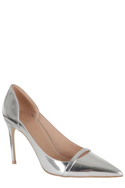 Malone Souliers Crawford 90 Mirror Leather Pointed-toe Pumps In Silver