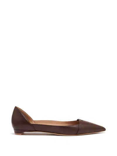 Malone Souliers Crawford Leather Flat Pumps In Animal Print