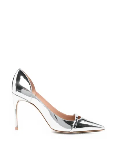 Malone Souliers Crawford Metallic Leather Pumps In Silver