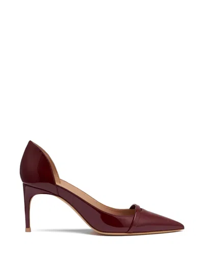 Malone Souliers Crawford Pointed Toe Open Back Stiletto Pump In Red