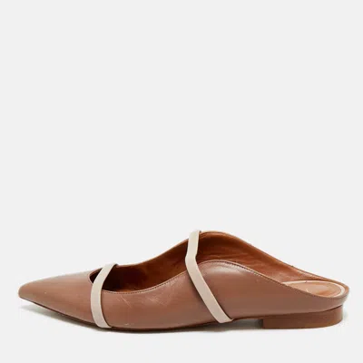 Malone Souliers Cream/beige Leather Maureen Mule Sandals In Brown