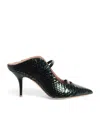 Malone Souliers Croc-embossed Leather Maureen Heeled Mules 70 In Black