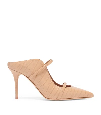 Malone Souliers Croc-embossed Leather Maureen Heeled Mules 85