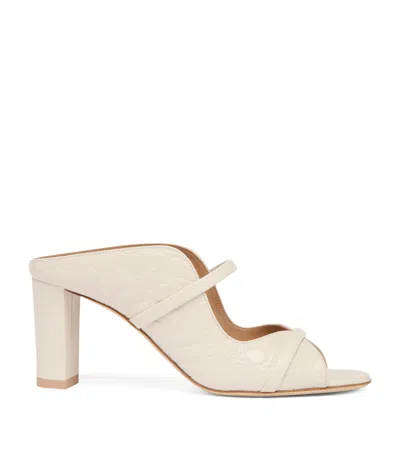 Malone Souliers Croc-embossed Leather Norah Heeled Sandals 70