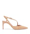 Malone Souliers Crocodile Embossed Leather Slingback Pumps 70 In Neutral