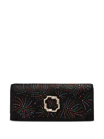 Malone Souliers Crystal-embellished Vivien Clutch Bag In Black