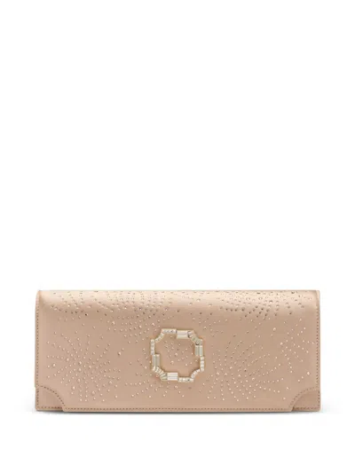 Malone Souliers Crystal-embellished Vivien Clutch In Neutral