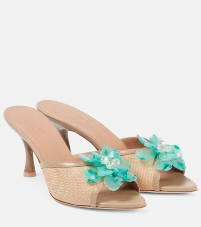 Malone Souliers Verzierte Pantoletten Cyd 70 Mit Leder In Lino/mushroom