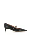 Malone Souliers Virna Leather Mary Jane Chain Pumps In Black