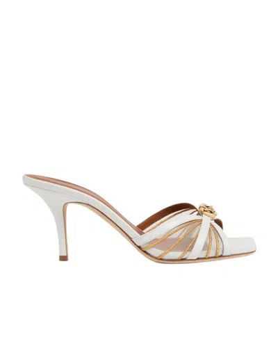 Malone Souliers Decorated High-heeled Sandals In White