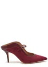 Malone Souliers Delphi 70 Suede Mules In Red