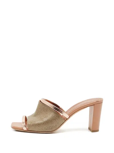 Pre-owned Malone Souliers Demi Heeled Sandals In Gold