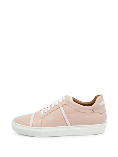 Pre-owned Malone Souliers Deon Patent-trim Sneakers In Pink