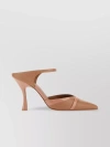 MALONE SOULIERS DISTINCTIVE HEEL LEATHER MULES