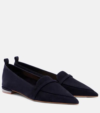 Malone Souliers Dora Suede Loafers In Blue