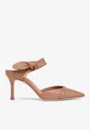 Malone Souliers Pointed Toe Knotted Strap Mule In Blush