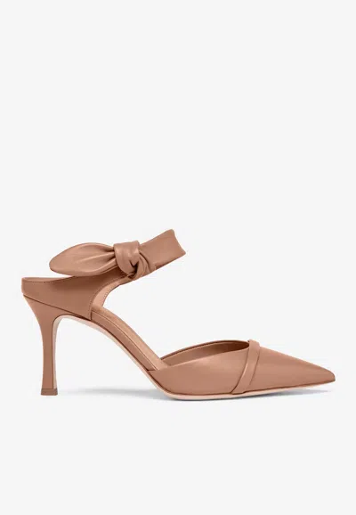 Malone Souliers Eartha 80 Nappa Leather Mules In Blush