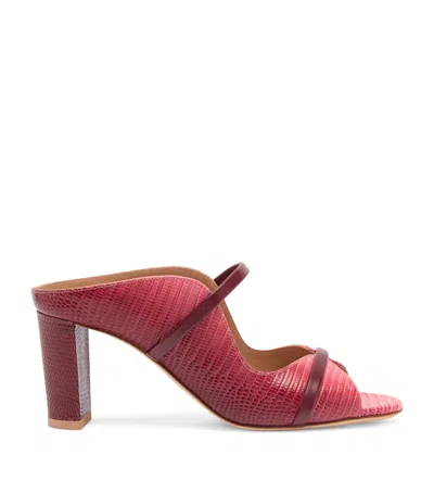 Malone Souliers Embossed Leather Norah Sandals 70 In Red