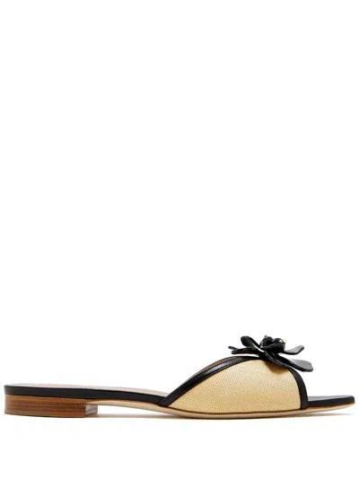 Malone Souliers Floral-appliqué Slides In ニュートラル