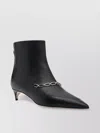 Malone Souliers Franca Leather Chain Ankle Booties In Black