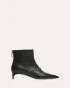 Malone Souliers Franca Leather Chain Ankle Booties In Black