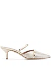 Malone Souliers Frankie 45 Gold Leather Mules In Gold