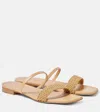 Malone Souliers Braided Leather Flat Slide Sandals In Gold