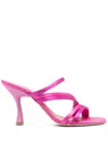 Malone Souliers 100mm Sculpted Heel Sandals In Fuchsia