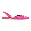Malone Souliers Fuchsia Satin Misha Flats In Pink