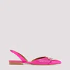 Malone Souliers Fuchsia Satin Misha Flats In Pink & Purple