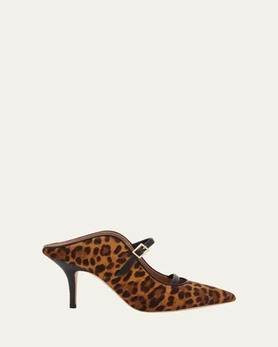 Malone Souliers Gala Leopard-printed Calf Hair Mule Pumps In Animal Print