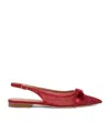 Malone Souliers Glittered Jama Slingback Flats In Red