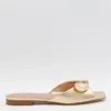 Malone Souliers Vargas 10 Metallic Leather Mules In Gold