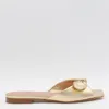 Malone Souliers Vargas 10 Metallic Leather Mules In Gold