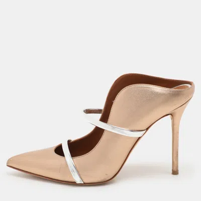 Pre-owned Malone Souliers Gold Leather Maureen Pumps Size 38.5