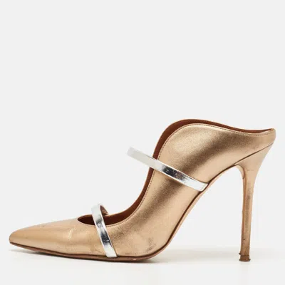 Pre-owned Malone Souliers Gold Leather Maureen Pumps Size 39.5