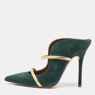 Pre-owned Malone Souliers Green Suede Maureen Pumps Size 37.5