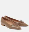 Malone Souliers Hedy 10 Leather Ballet Flats In Taupe