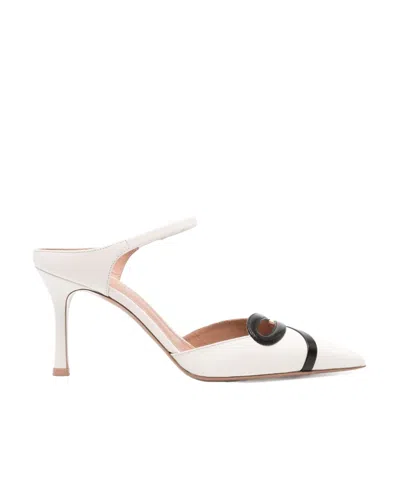 Malone Souliers High-heeled Muller Shoes In White