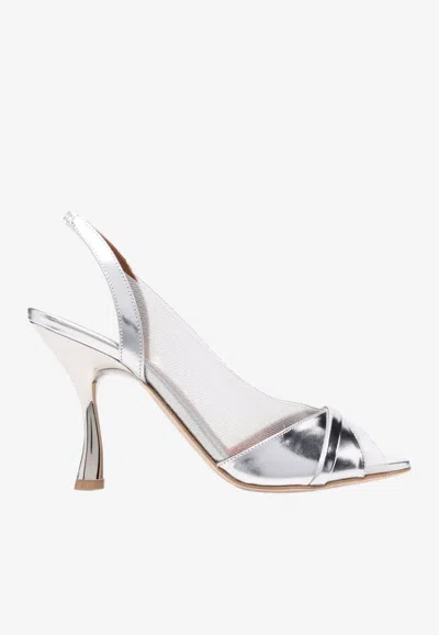 Malone Souliers Iris 90 Slingback Metallic Sandals
