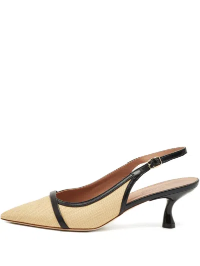 Pre-owned Malone Souliers Jama Slingback Pumps In Neutral