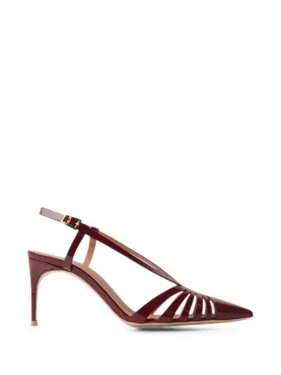 Malone Souliers Janette 70 Cage Slingback Pumps In Red