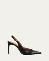 Malone Souliers Jazz Embellished Satin Slingback Pumps In Black