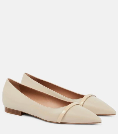 Malone Souliers Jhene Leather Ballet Flats In Beige