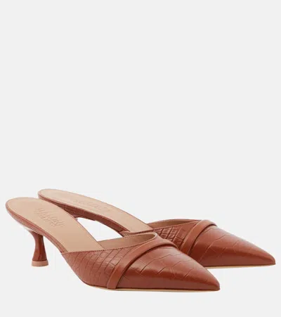 Malone Souliers Joella 45 Leather Mules In Brown