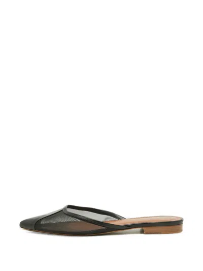 Pre-owned Malone Souliers Joella Pointed-toe Mules In Black